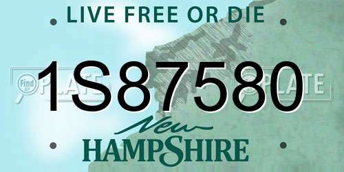 1S87580 New Hampshire License Plate