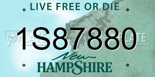 1S87880 New Hampshire License Plate