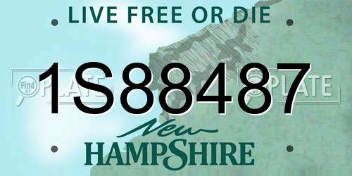 1S88487 New Hampshire License Plate