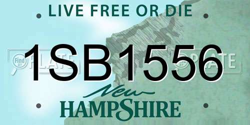 1SB1556 New Hampshire License Plate