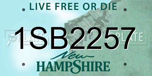 1SB2257 New Hampshire License Plate