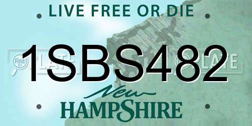 1SBS482 New Hampshire License Plate