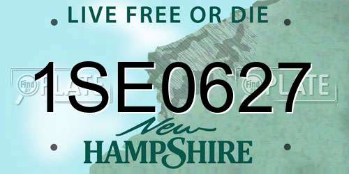 1SE0627 New Hampshire License Plate