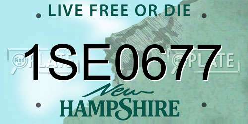 1SE0677 New Hampshire License Plate