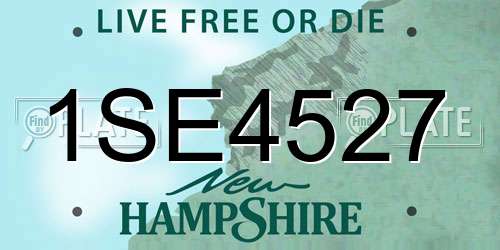 1SE4527 New Hampshire License Plate