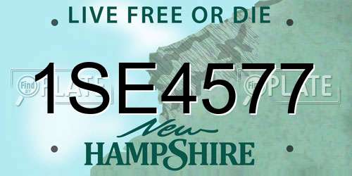 1SE4577 New Hampshire License Plate