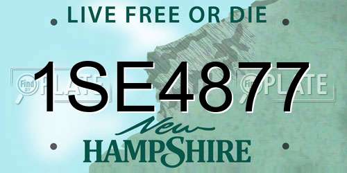 1SE4877 New Hampshire License Plate