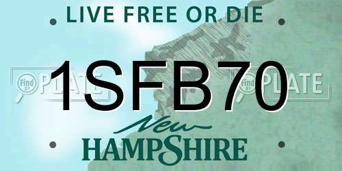 1SFB70 New Hampshire License Plate