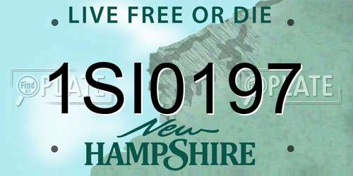 1SI0197 New Hampshire License Plate