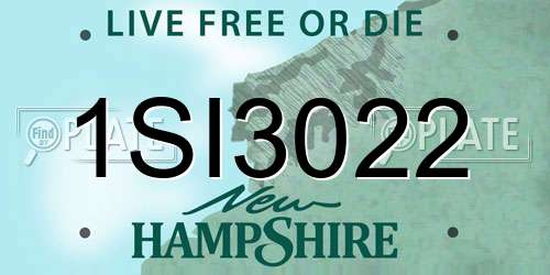 1SI3022 New Hampshire License Plate