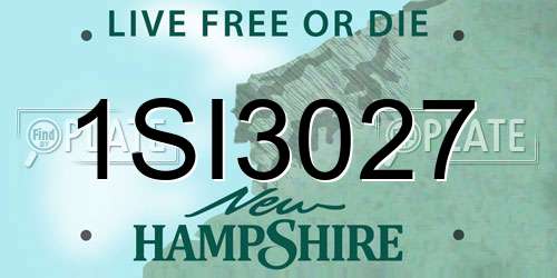 1SI3027 New Hampshire License Plate