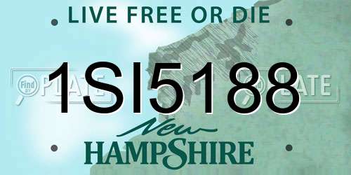 1SI5188 New Hampshire License Plate