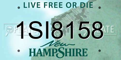 1SI8158 New Hampshire License Plate