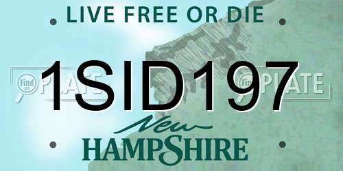 1SID197 New Hampshire License Plate