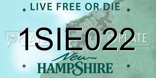 1SIE022 New Hampshire License Plate