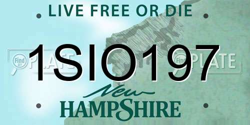 1SIO197 New Hampshire License Plate