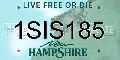 1SIS185 New Hampshire License Plate