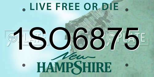 1SO6875 New Hampshire License Plate