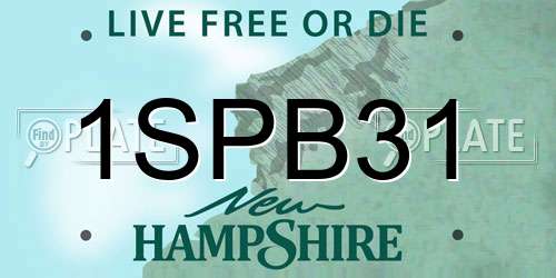 1SPB31 New Hampshire License Plate