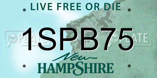 1SPB75 New Hampshire License Plate