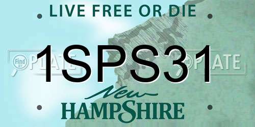 1SPS31 New Hampshire License Plate