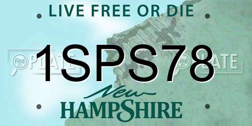 1SPS78 New Hampshire License Plate