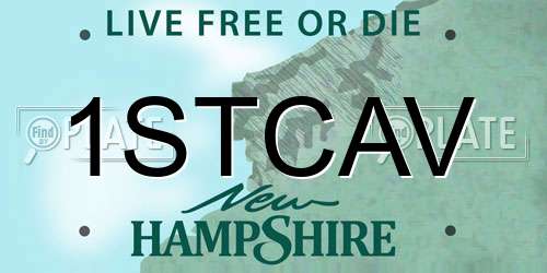1STCAV New Hampshire License Plate