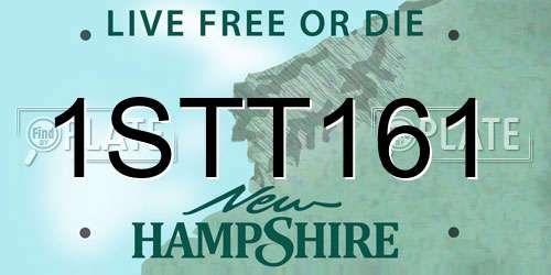1STT161 New Hampshire License Plate