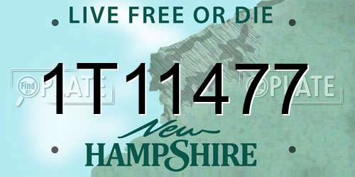 1T11477 New Hampshire License Plate
