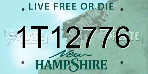 1T12776 New Hampshire License Plate