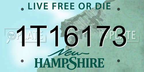 1T16173 New Hampshire License Plate
