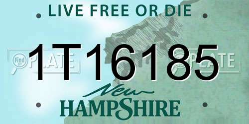 1T16185 New Hampshire License Plate