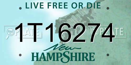 1T16274 New Hampshire License Plate