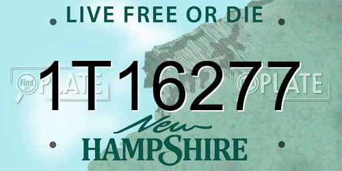 1T16277 New Hampshire License Plate