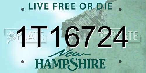 1T16724 New Hampshire License Plate