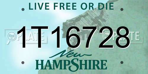 1T16728 New Hampshire License Plate