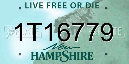 1T16779 New Hampshire License Plate