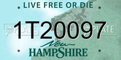 1T20097 New Hampshire License Plate