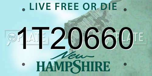 1T20660 New Hampshire License Plate