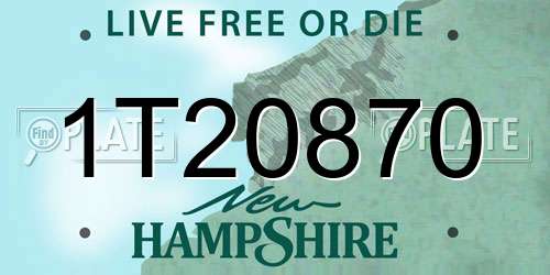 1T20870 New Hampshire License Plate