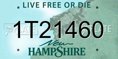 1T21460 New Hampshire License Plate