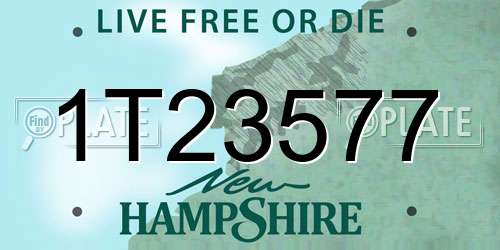 1T23577 New Hampshire License Plate