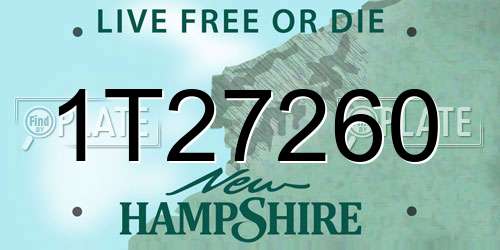 1T27260 New Hampshire License Plate