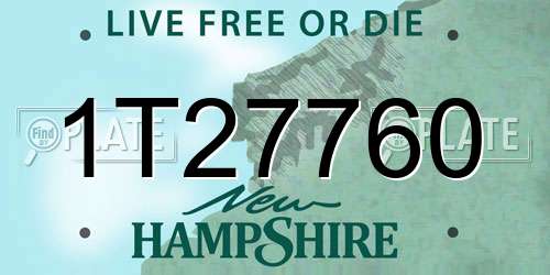 1T27760 New Hampshire License Plate