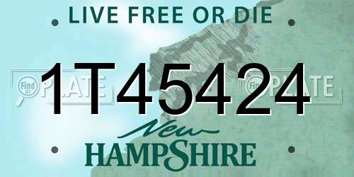 1T45424 New Hampshire License Plate