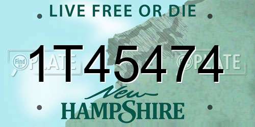 1T45474 New Hampshire License Plate