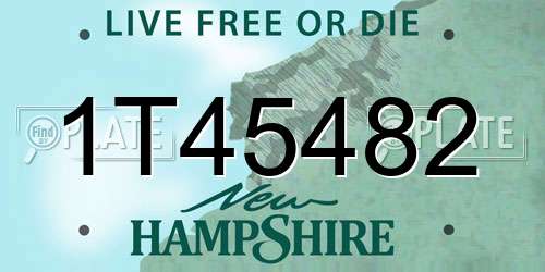 1T45482 New Hampshire License Plate