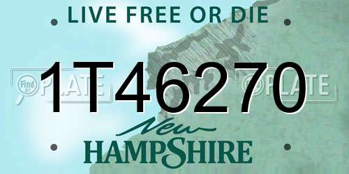 1T46270 New Hampshire License Plate