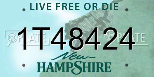 1T48424 New Hampshire License Plate