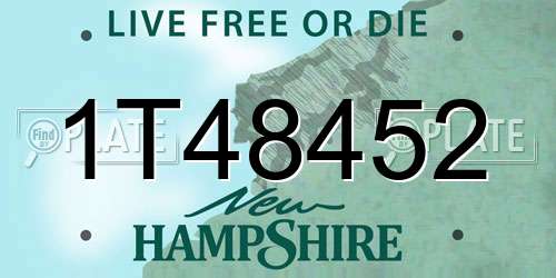 1T48452 New Hampshire License Plate